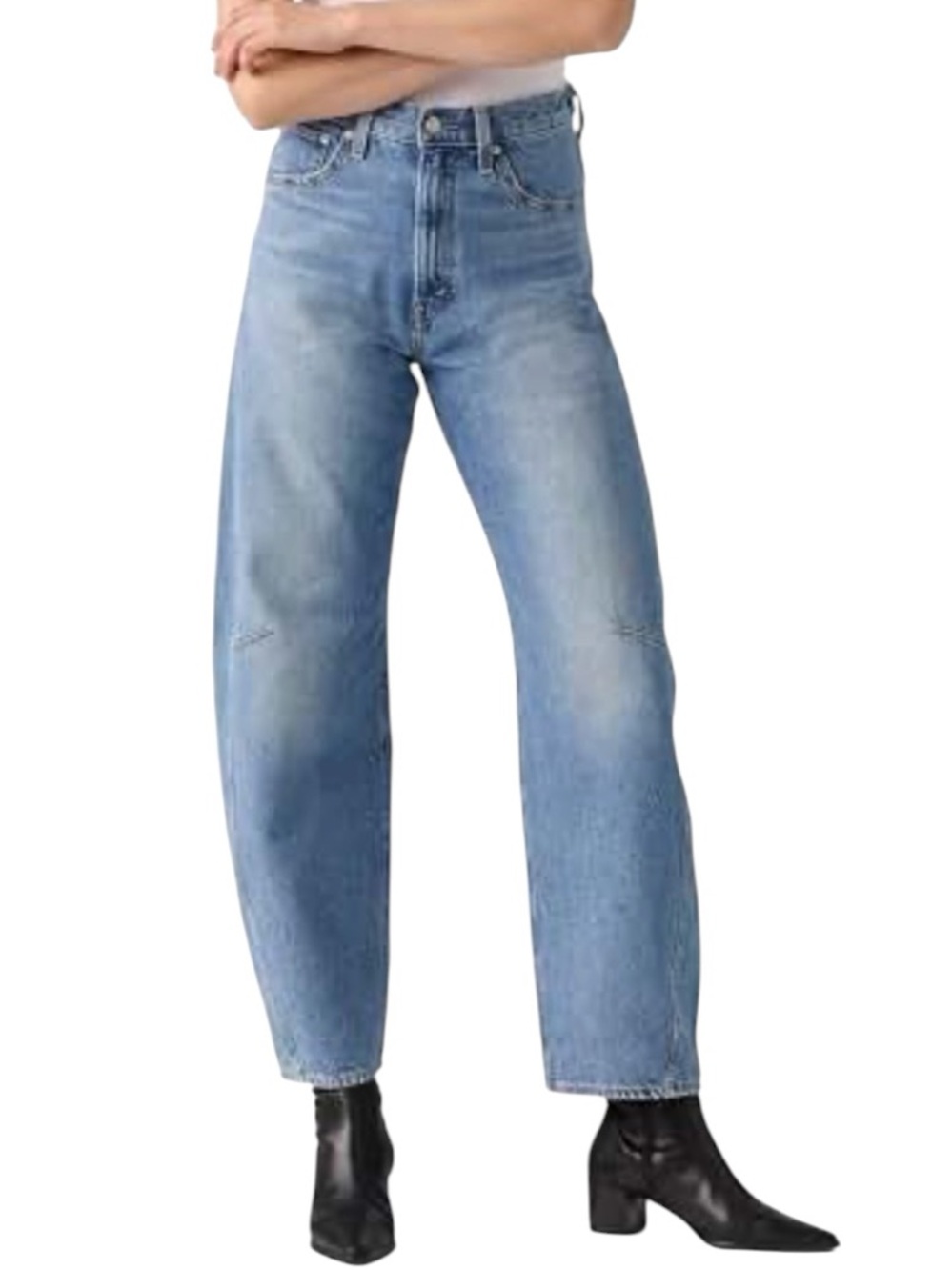 Kensie The Jessica Retro Lux High Rise Barrel Jeans